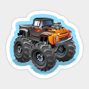 Cartoon Monster Truck Sticker